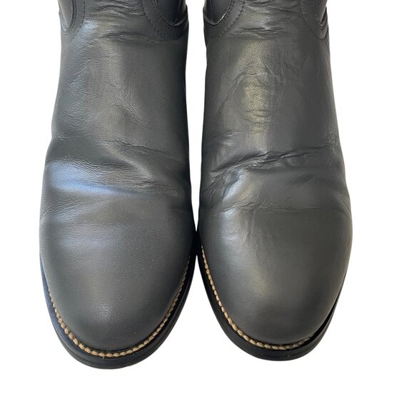 Diamond J Mens Leather Cowboy Boots Gray Size 9.5D Western Style Made In Mexico - Picture 11 of 14